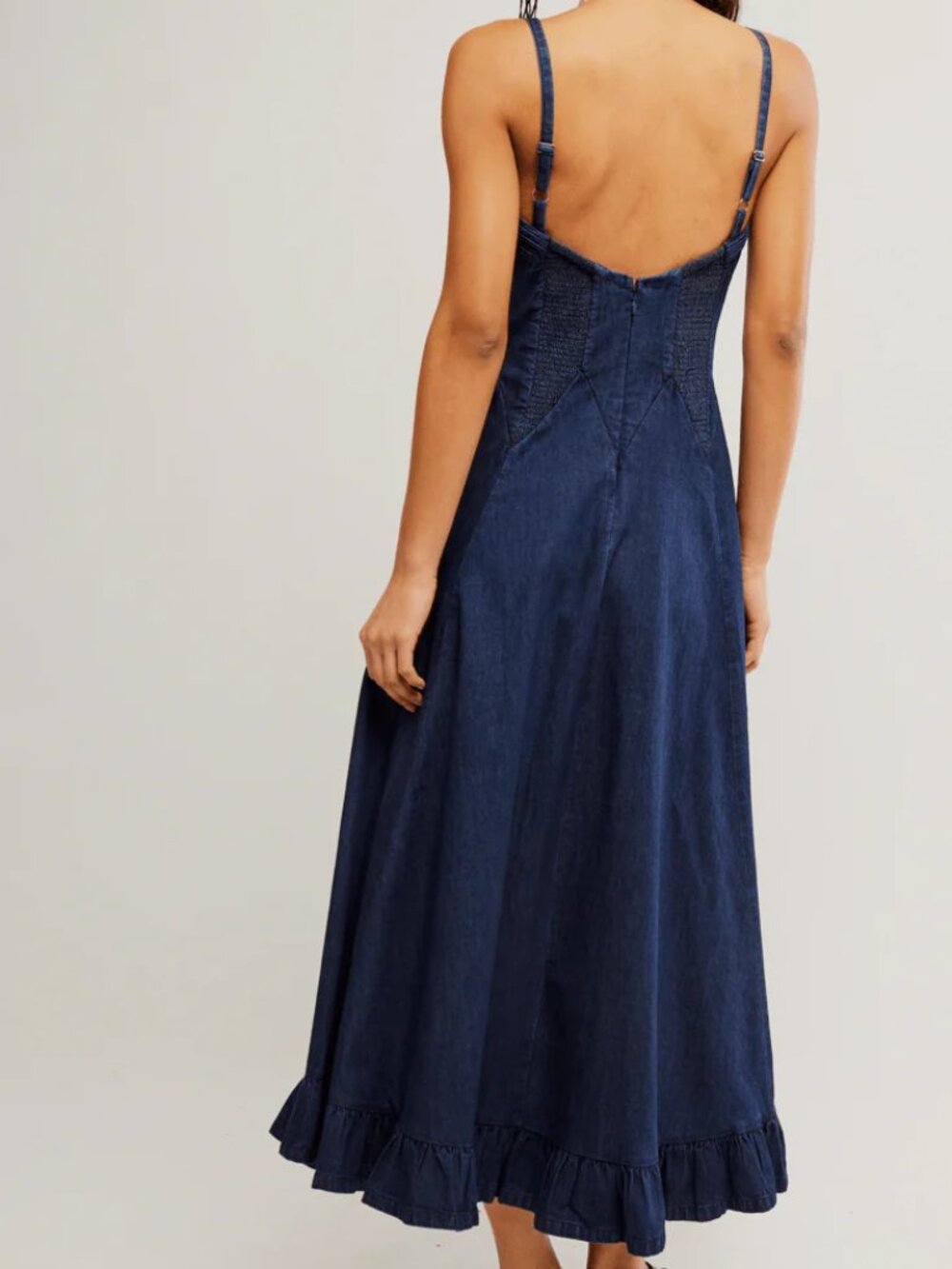 Free People Another Season Denim Midi Dress - Picture 2 of 2